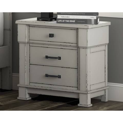 Signature Design by Ashley Jennily White 3 Drawer Nightstand