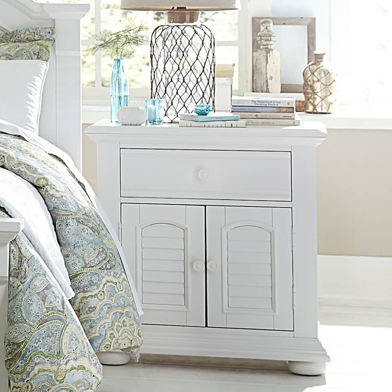Summer House I Oyster White Night Stand - Oyster White
