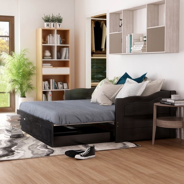 Furniture Of America Adele Expandable 2 Drawer Sleeper Daybed On Sale Overstock 31644400