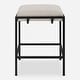 preview thumbnail 2 of 4, Upholstered Iron Counter Stool - 26.5" - Black and White