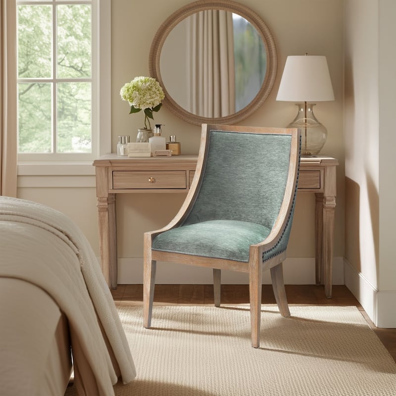Martha Stewart Elmcrest Upholstered Dining Chair with Nailhead Trim