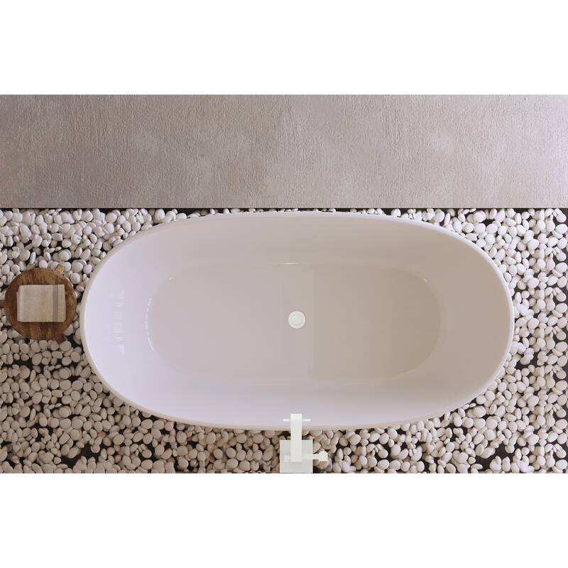 Adler Soaking Bathtub in Glossy White