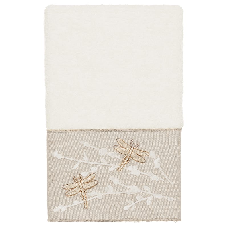 Authentic Hotel and Spa 100% Turkish Cotton Braelyn 3PC Embellished Towel Set