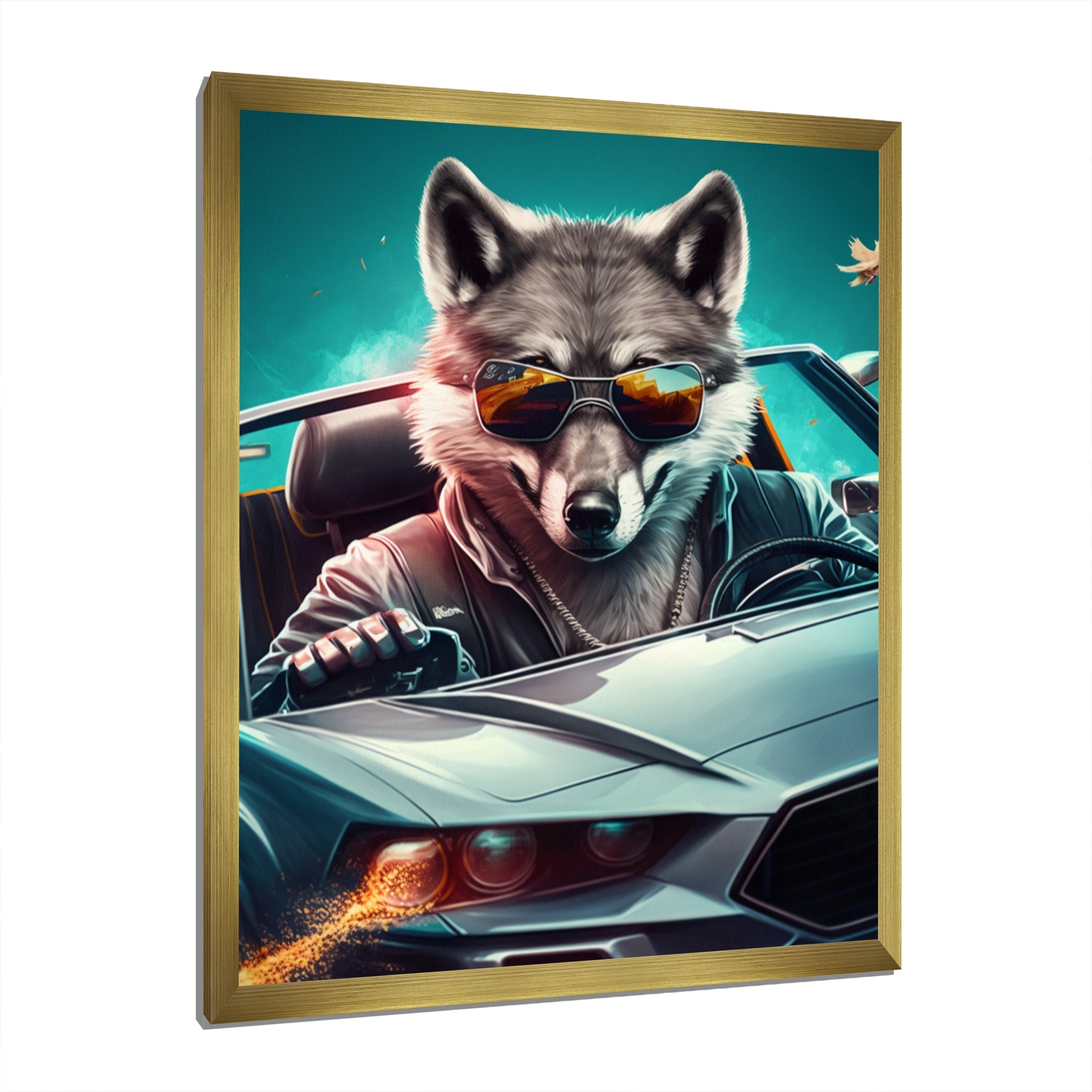 NFT of Wolf with Sunglasses Reflecting the Colorful Cosmos · Creative  Fabrica