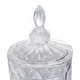 preview thumbnail 7 of 5, A&B Home Clear and Polished Silver 19-inch Diamond Pattern Lidded Drink Dispenser
