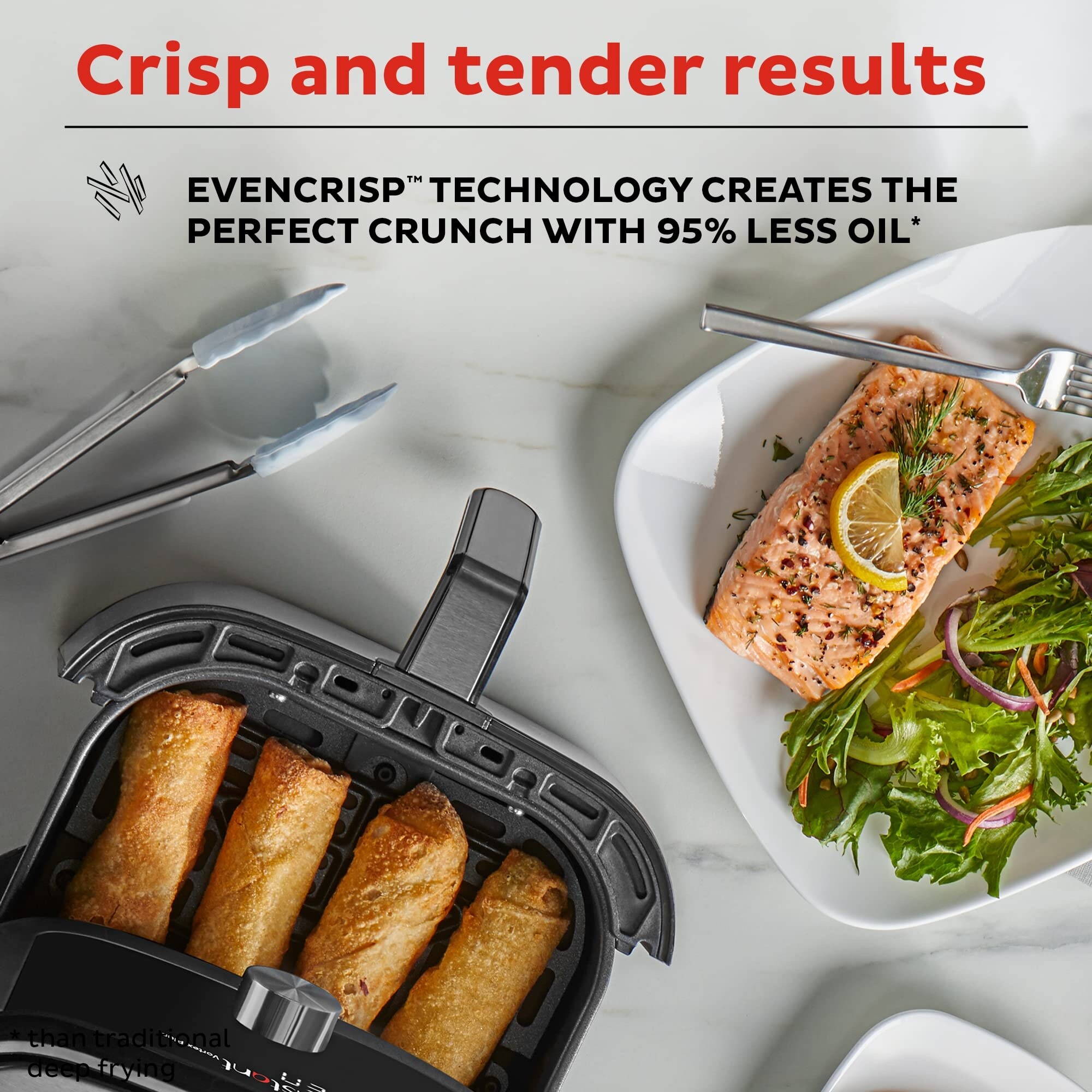 5-Qt Air Fryer with Nonstick Dishwasher Safe Basket, Black - Bed Bath &  Beyond - 36394333