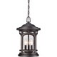 preview thumbnail 3 of 1, Palladian Bronze Three Light Outdoor Hanging Lantern from the Marblehead Collection