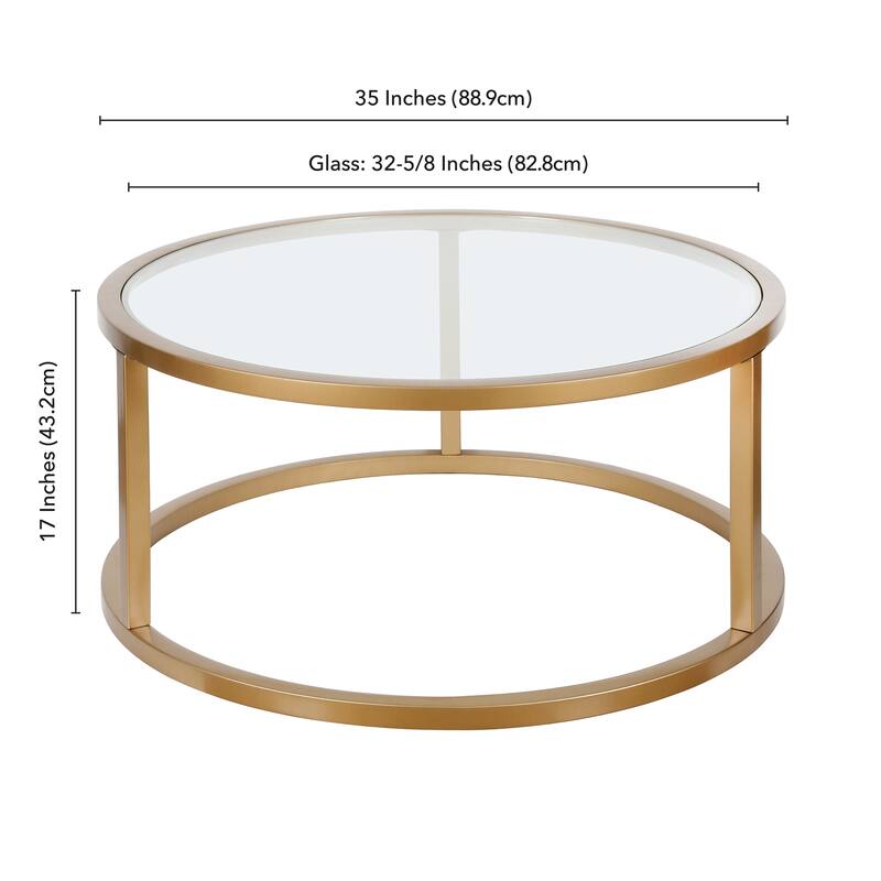 Parker 35" Wide Round Coffee Table