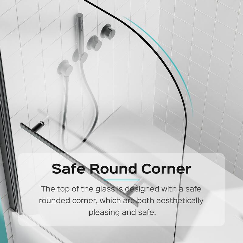 Topcraft 31“ W * 55” H Tempered Glass Frameless Shower Door