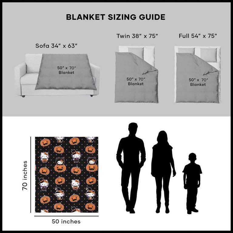 Sanrio Hello Kitty Halloween Silk Touch Throw Blanket