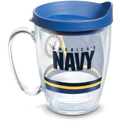 Tervis Navy Forever Proud Made in USA Double Walled Insulated Travel Tumbler, Classic - 16oz Mug
