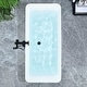 preview thumbnail 6 of 20, Altair Carani 65" x 28" Flatbottom Freestanding Acrylic Soaking Bathtub in Glossy White with Drain and Overflow