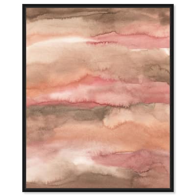 Art Remedy Loose Powder Framed Boho Abstract 1 Piece Canvas Wall Art