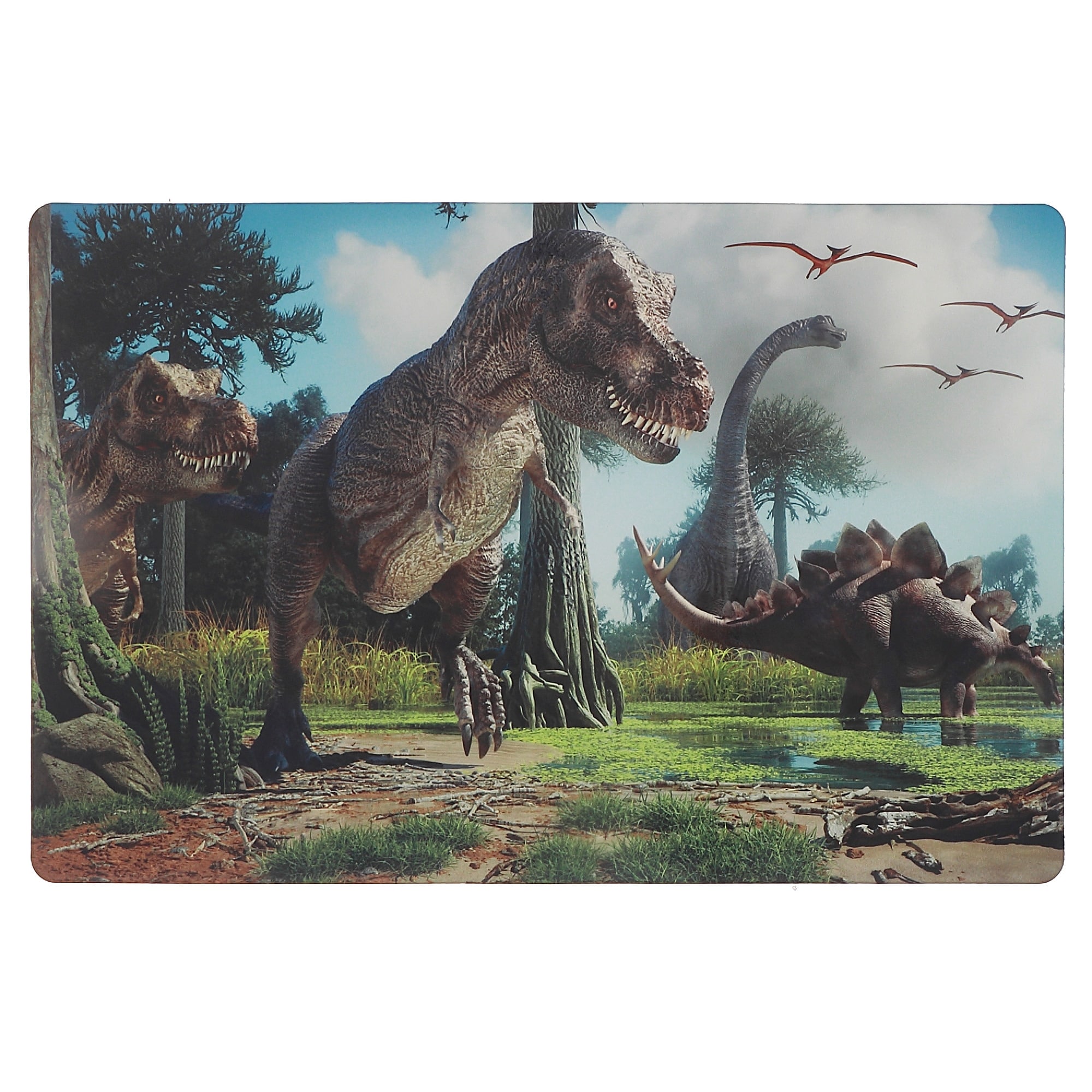 Plastic Placemat Dinosaur - Set of 12