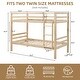 preview thumbnail 38 of 41, Twin over Twin Wooden Bunk Bed,High Guardrail,Ladder,Kids Teens,Dorm