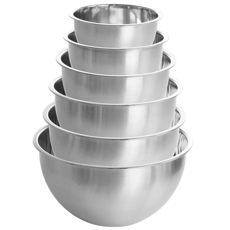 MegaChef 14 Piece Stainless Steel Measuring Set with Mixing Bowls - 14 Piece