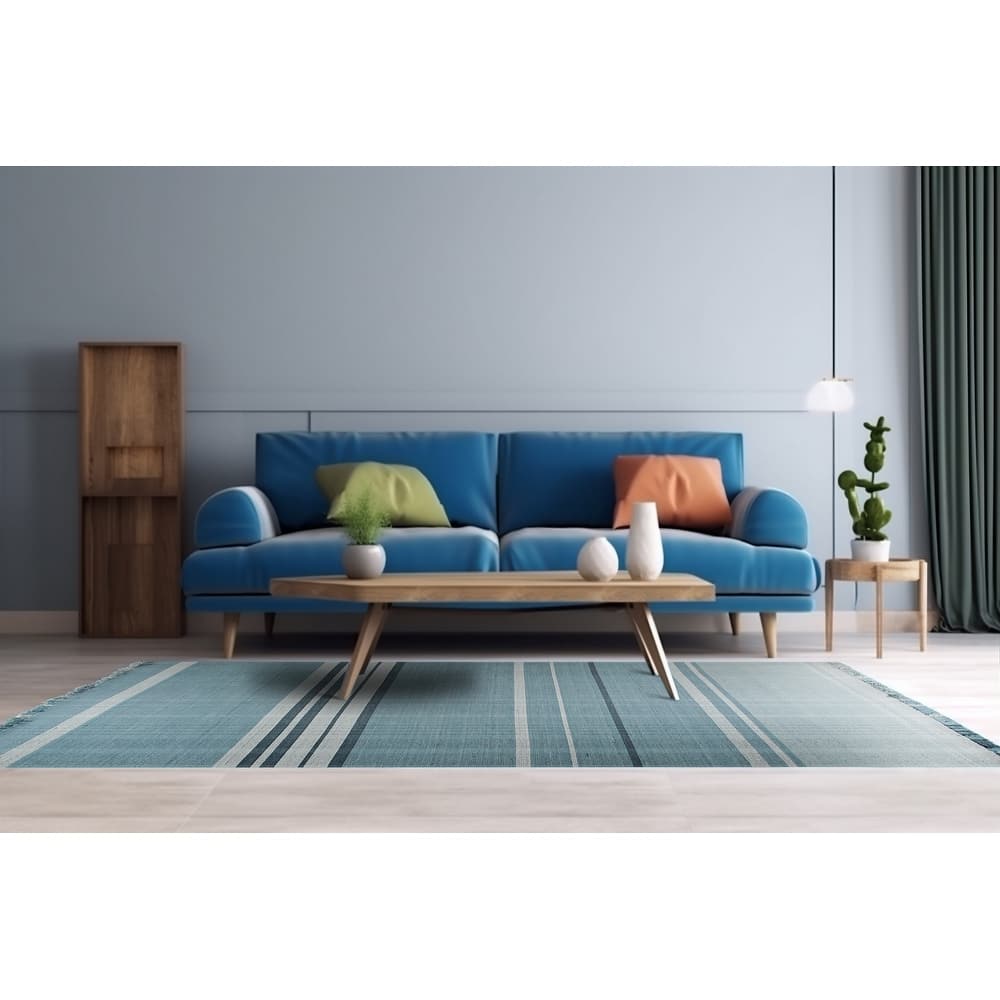 Home Decor EORC Area Rugs for Living Room & Home Décor – Non-Slip Hand-Knotted Wool Flat Weave Oriental Rug Provides Comfort