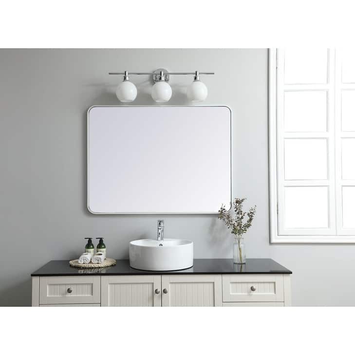 Elegant Lighting MR803040 Evermore 30" W x 40" H Rectangular Framed