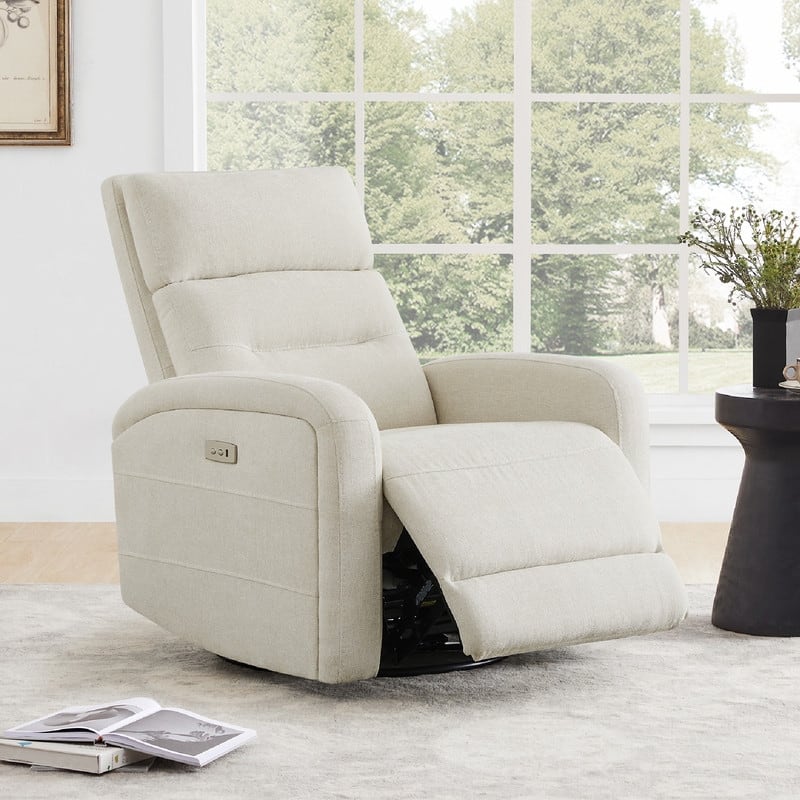 Spruce & Spring Cheryl Power Glider Swivel Rocker Recliner Chair Nursery Recliner