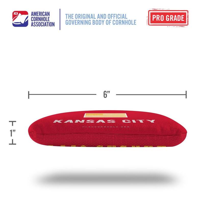 Kansas City Football Red Dual Sided Cornhole Bags