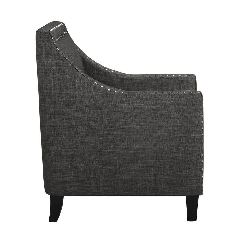Erica Accent Armchair with Chrome Nailhead Trim