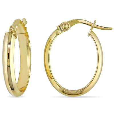 Miadora Hoop Earrings in 10k Polished Yellow Gold