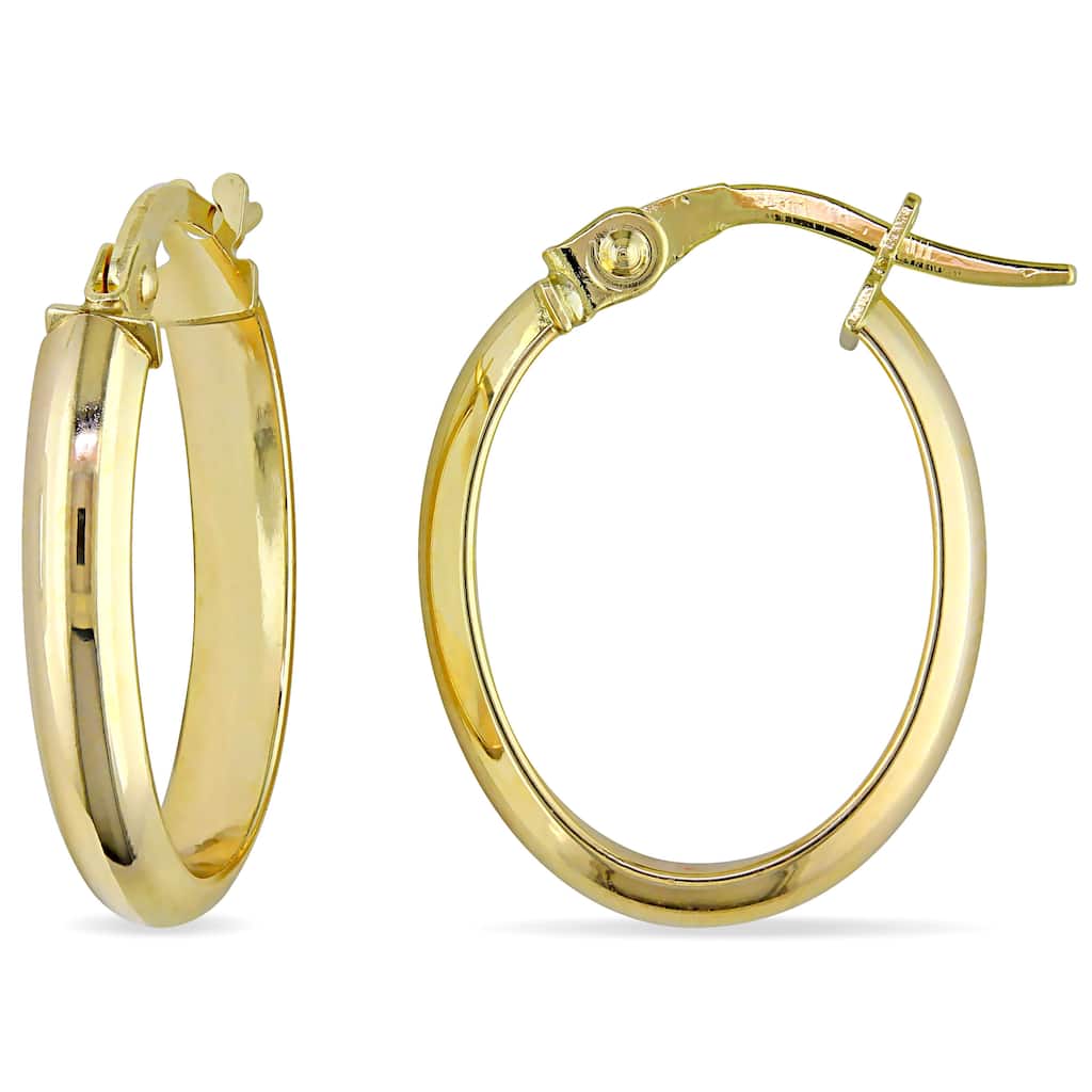 Miadora Hoop Earrings in 10k Polished Yellow Gold