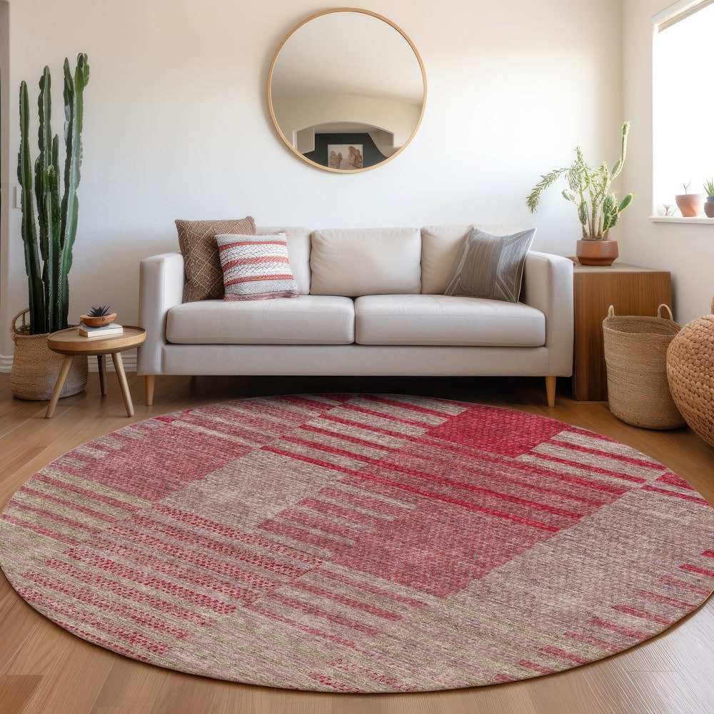 Premium Washable Super Soft Geo Stripe Mayfield Rug