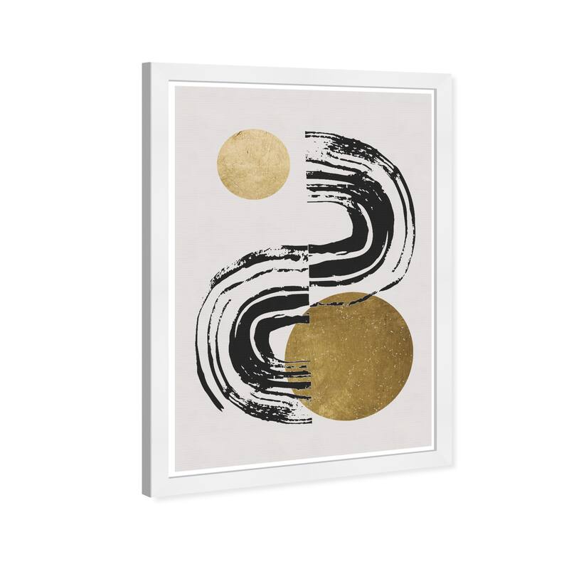 Wynwood Studio Prints Abstract Motion in Gold I Gold and Metallic Gold Modern & Contemporary Wall Art Canvas Print