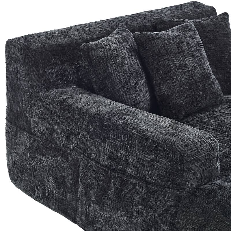 Futon Sofa Bed,3-in-1 Multi-Functional Corduroy Sleeper Couch Pull-Out Bed,Adjustable Backrest and Pillows,Convertible Sofa Bed