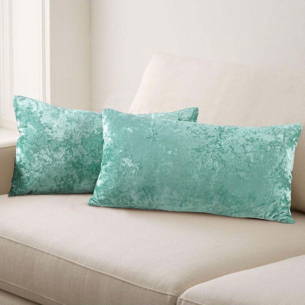 Rancho Crushed Velvet Throw Pillow Cover Set, NO INSERT