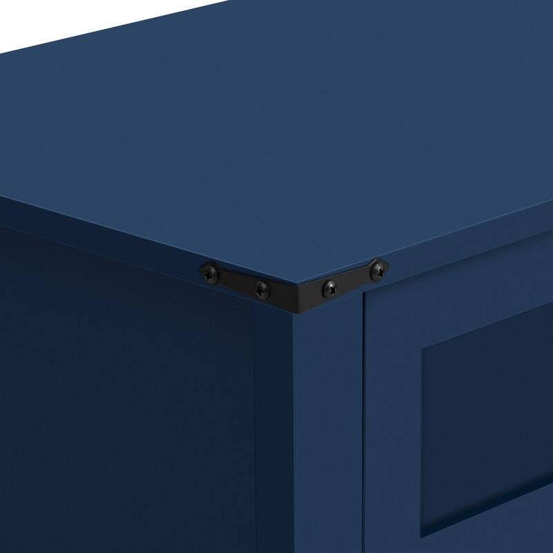 Farmhouse 55" Sideboard with 2 Sliding Barn Doors and 3 Drawers for Stylish Home Storage Solution