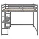 preview thumbnail 9 of 7, Full Loft Bed with Built-in Desk and Shelves - Streamlined Design for Teens