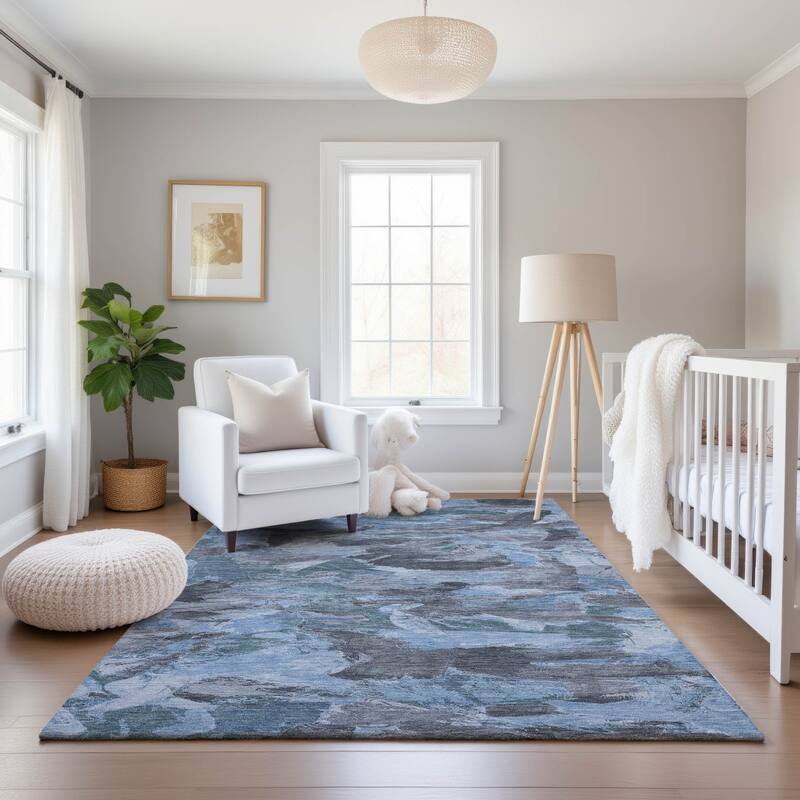 Premium Washable Super Soft Contemporary Brushstrokes Mayfield Rug