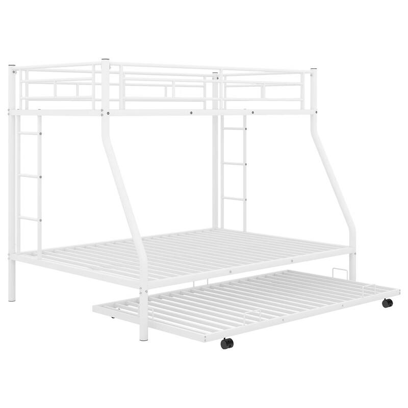 Merax Twin over Full Metal Bunk Bed with Twin-size Trundle