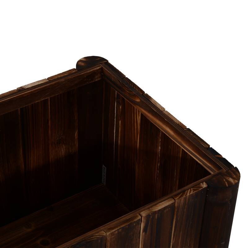 Outsunny Natural Rustic Distressed Wood Planter Box