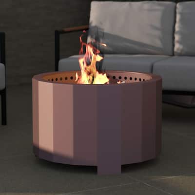 27" Outdoor Smokeless Wood Burning Portable Fire Pit