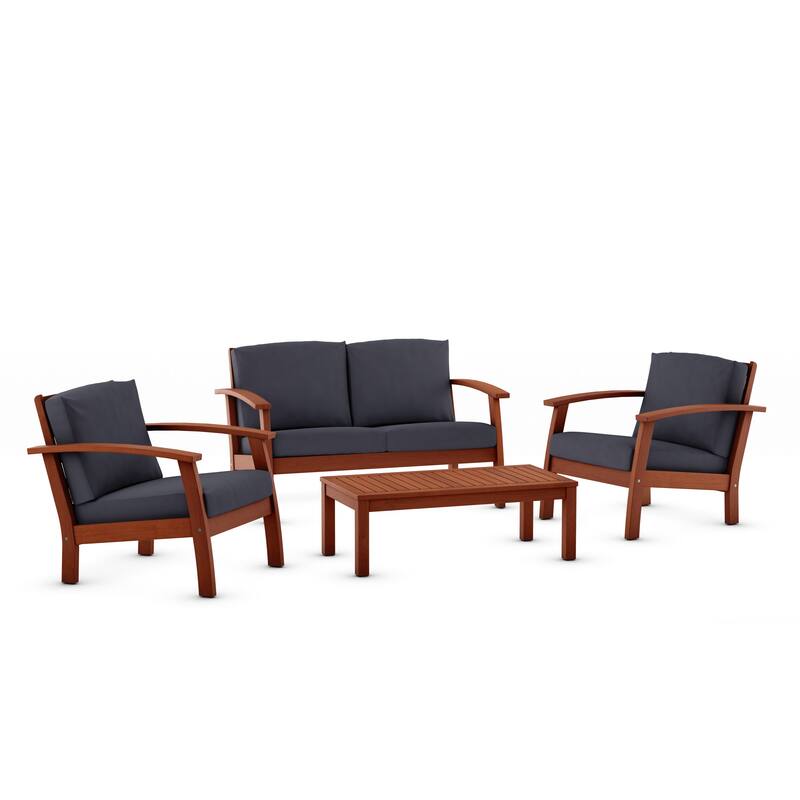 Tottenville 4-piece Patio Conversation Set by Havenside Home