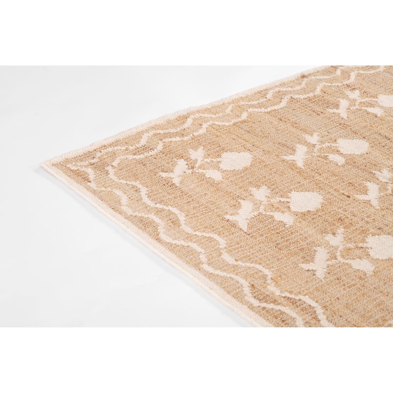 Erin Gates by Momeni Orchard Leaning Flower Hand Woven Wool and Jute Area Rug