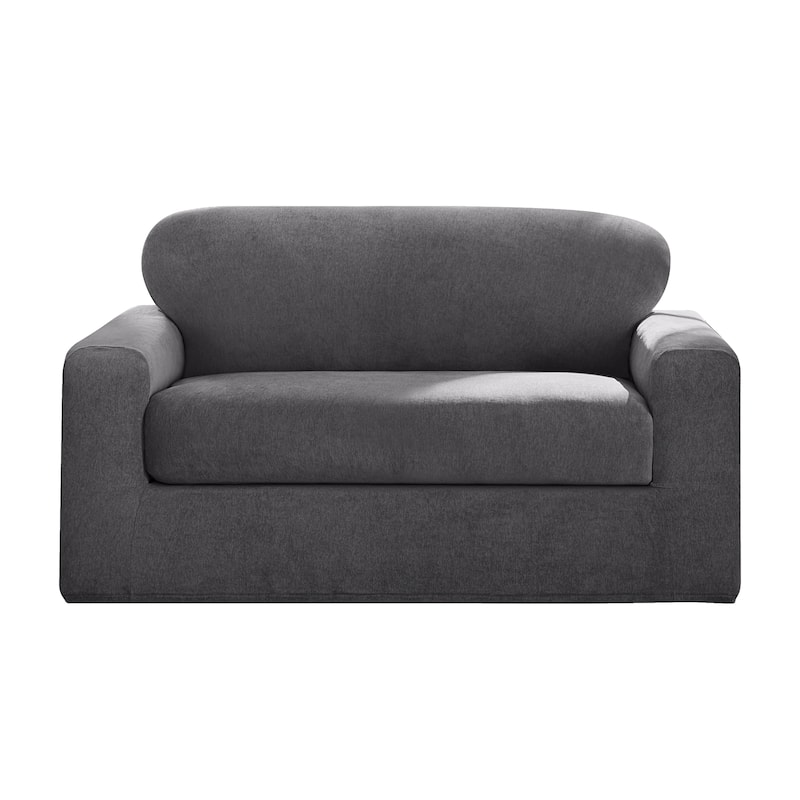 SureFit Cedar Stretch Textured 2 Piece Loveseat Slipcover - 40x73