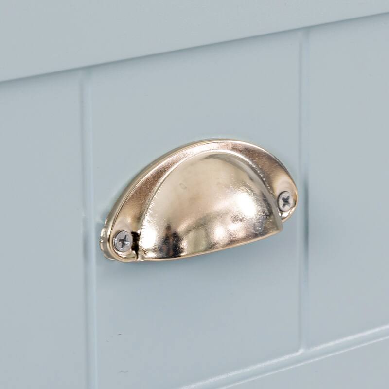 Drawer Cabinet，Bar Cabinet, Storage Cabinet,Lockers with Retro Shell-shaped Handle