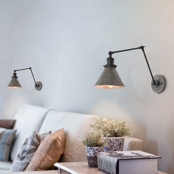 Adjustable plug in wall sconce on sale