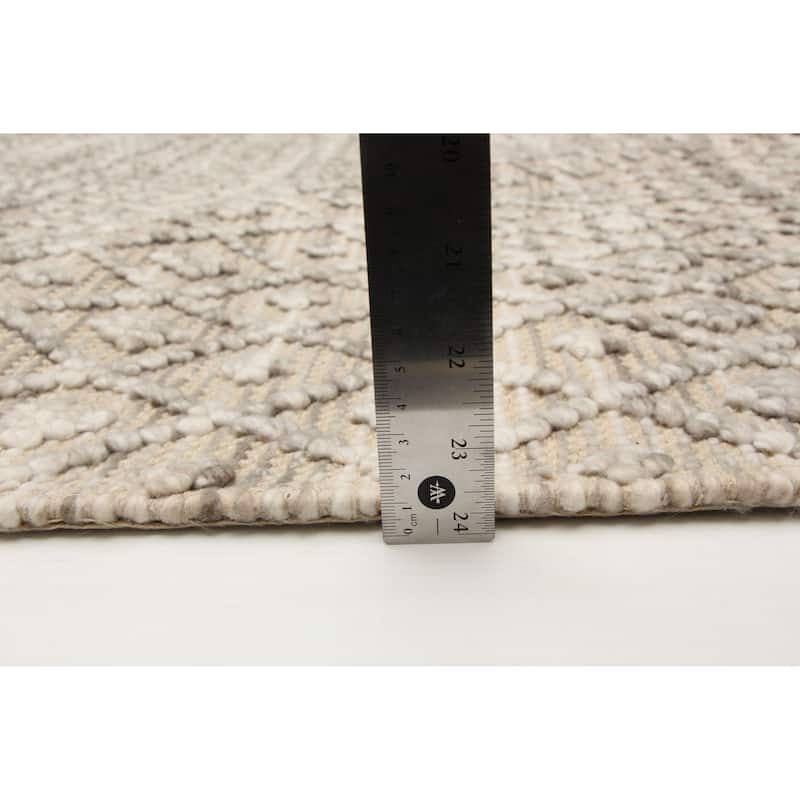 ECARPETGALLERY Braid weave Sienna Tan Wool Rug - 4'11 x 8'1