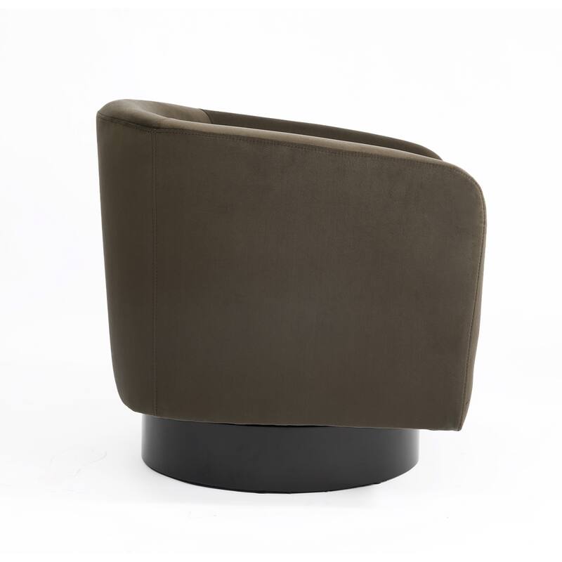 UIXE 360° Swivel Barrel Accent Chair Velvet Armchair For Living Room