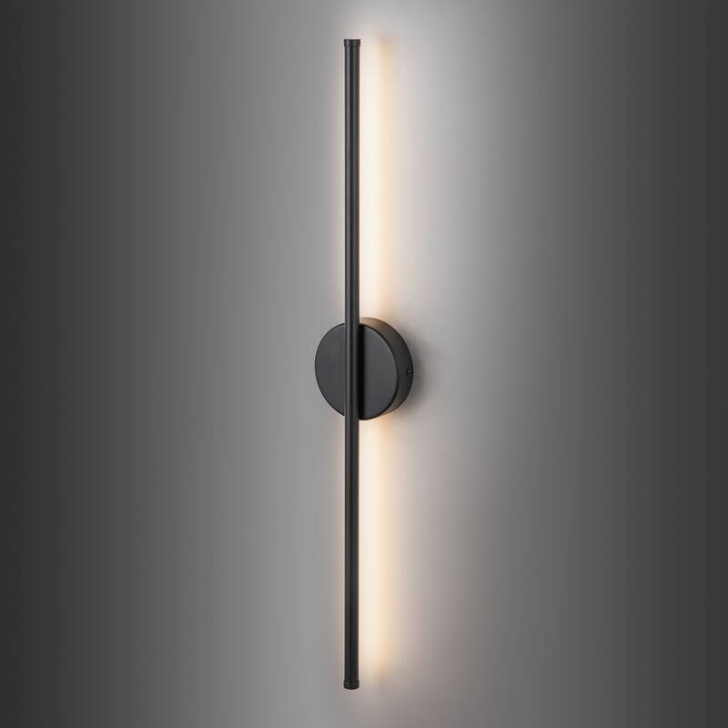 1-Light Modern Linear Aluminum Dimmable Integrated LED 3000K Warm Light Bathroom Vanity Lights for Mirror