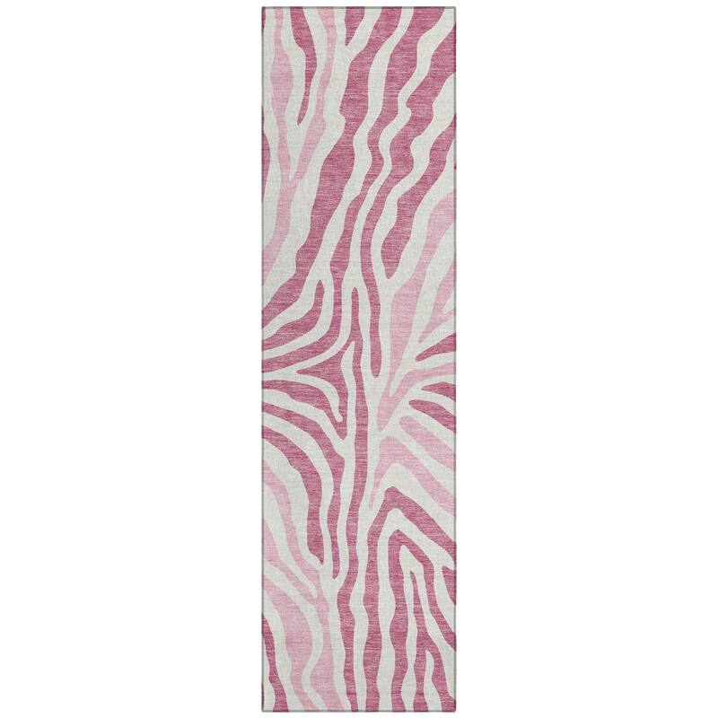 Machine Washable Indoor/ Outdoor Modern Prints Chantille Rug