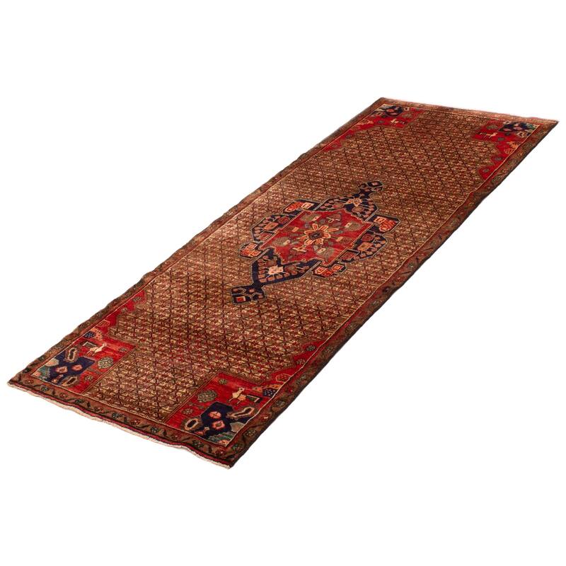 ECARPETGALLERY Hand-knotted Andelz Brown Wool Rug - 3'6 x 8'11