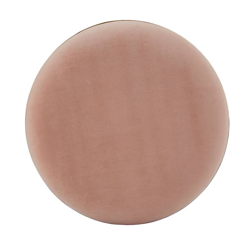 Jinger Fabric Upholstered Round Ottoman by iNSPIRE Q Modern