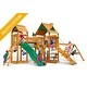 preview thumbnail 1 of 30, Gorilla Playsets Pioneer Peak Wooden Swing Set with Clatter Bridge and Tire Swing