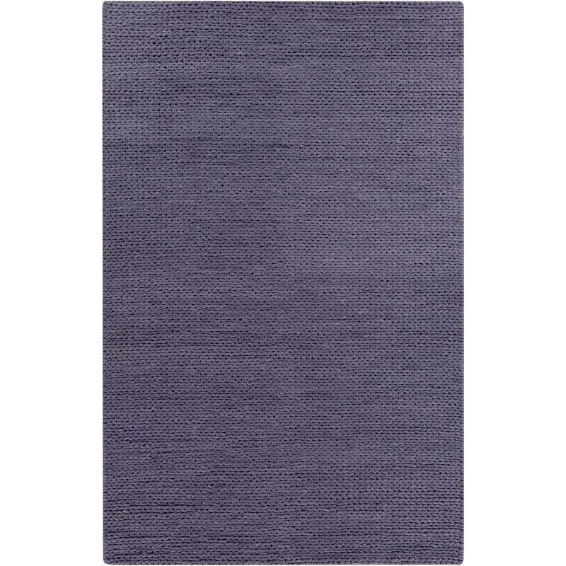 Hand Woven Yale Contemporary Solid Braided New Zealand Wool Area Rug